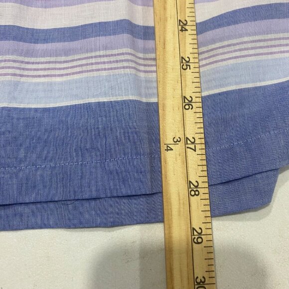 Alfred Dunner Ann Arbor Top Womens Size XL Blue Striped Tunic Lace 3/4 Sleeves L - Picture 6 of 8